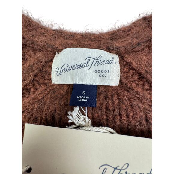 Universal Thread V-Neck Ribbed Fuzzy Soft Pullover Sweater Women's Size Small - Picture 4 of 6